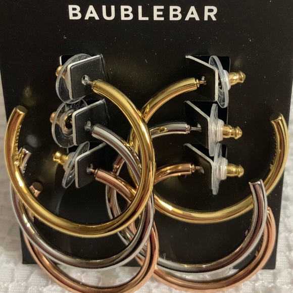 Baublebar Jordan Set of 3 Hoop Earrings-ONE PRICE! - Picture 2 of 8